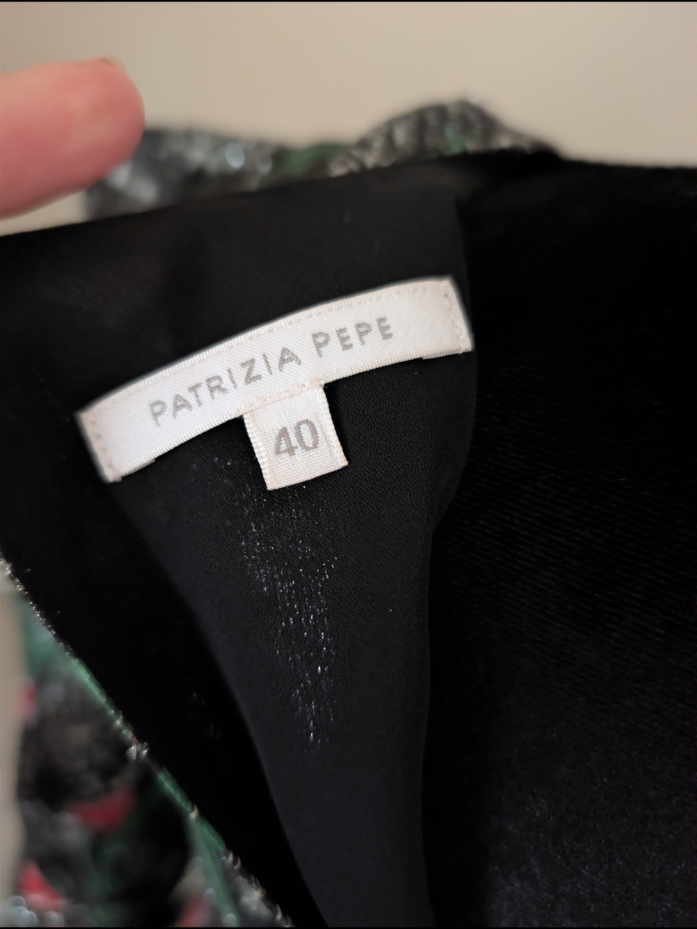 NWT Patrizia Pepe Silk Lurex "Rock Flower" Puff Shoulder Wrap Dress IT 40 / US 2 - Picture 4 of 7